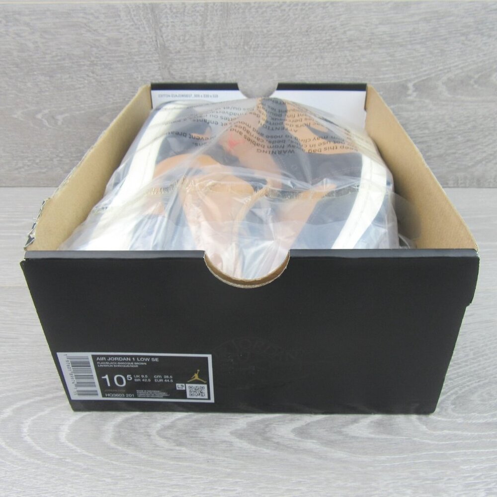 Air Jordan 1 Low SE Sneakers Mens Size 10.5 Flax Baroque Brown NEW - Picture 13 of 14